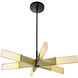 Lumi LED 36 inch Brass / Clear / Black Chandelier Ceiling Light